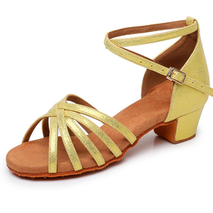 Zapatos de Baile al por Mayor para Niños, con Logotipo Personalizado, Tela Laminada, Sandalias Profesionales para Práctica de Salsa, Jazz, Baile Latino para Niñas - Product Image 1