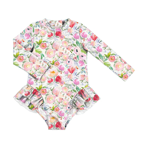 Traje de Baño para Bebé con Diseño Moderno de Flores, Traje de Baño para Niñas, Ropa de Baño para Recién Nacidos, Personalizable - Product Image 3