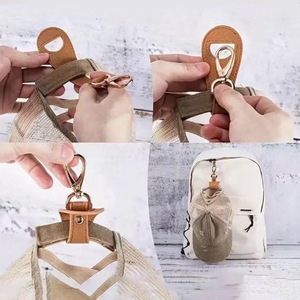 Leather Hat <b>Clip</b> <b>Hook</b> For Baseball Cap Storage With Snap Fastener Strap Adult Use Summer 2024 Zhejiang Origin - Product Image 3