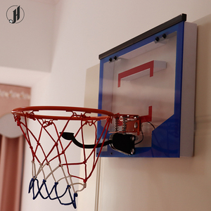 Trọng lượng nhẹ treo trên cửa phòng ngủ nhà trong nhà nhựa trong suốt tấm trẻ em và người lớn bóng rổ Hoop và bóng đặt - Product Image 1