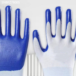 TIKTOK <span class=keywords><strong>Amazon</strong></span> Offres Spéciales caoutchouc main protection ferme poignée froissé latex enduit gants de travail coton sécurité jardin gants homme - Product Image 4