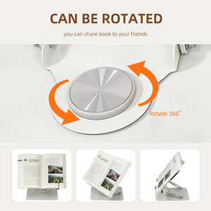 Nuevo Soporte de Lectura Plegable y Ajustable de Aluminio 2025 con Luz y Puerto USB, Soporte Ergonómico para Laptop de Escritorio - Product Image 5