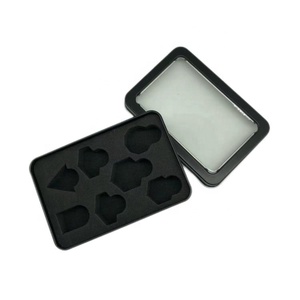 Hot bán kim loại tin DND xúc xắc bao bì món quà sang trọng xúc xắc box với cửa sổ rõ ràng - Product Image 3