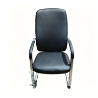 Chaise de bureau ergonomique en similicuir PU, pivotante, à dossier haut, pour dirigeant, avec base fixe, pour conférence et visiteur, vente en gros OEM