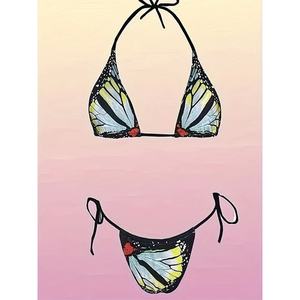 Bikini Brasileño de Cintura Alta Personalizado de Lujo para Mujer, Traje de Baño Sexy Informal para la Playa, Directo del Fabricante - Product Image 5