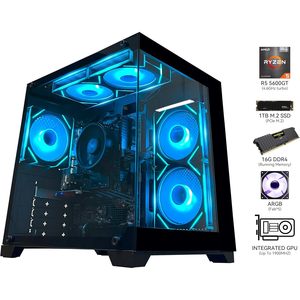 YAWYORE เกมมิ่งพีซีเดสก์ท็อป Ryzen 5 16GB DDR4 1TB NVMe WiFi Tower Windows 11 Home - Product Image 3