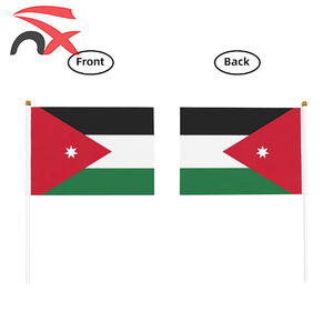 Drapeau national jordanien à main pour la promotion, vente en gros, petit monde sportif, match de football, encouragements - Product Image 3