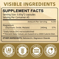 Capsules de magnésium triple source en marque blanche OEM, vente en gros, supplément de magnésium mixte 240 mg testé en laboratoire