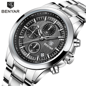 Benyar Đồng hồ thạch anh sang trọng cho nam mặt số 42mm thiết kế 5210m đồng hồ đa chức năng 50 Đồng hồ bấm giờ đa chức năng chống nước - Product Image 5