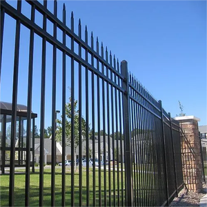 Giá Tốt Rèn sắt hàng rào tấm màu đen sơn tĩnh điện hàng rào thép hiện đại mới được thiết kế thép <span class=keywords><strong>picket</strong></span> hàng rào cho ngoài trời - Product Image 6