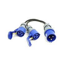 Connecteur industriel en laiton à 3 broches, adaptateur CEE, prise mâle-femelle 32A, coupleur double 16A, câble 2,5 mm, 220V-250V, IP44, IEC60309