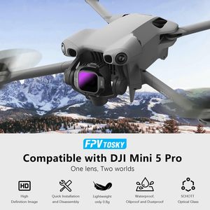 Amazear ชุดฟิลเตอร์6-in-1 Pro สำหรับ DJI MINI 5 Pro | CPL และ ND16-32-64-128-256ครบชุดพร้อมอุปกรณ์เสริมที่เข้ากันได้กับ RC2 - Product Image 3