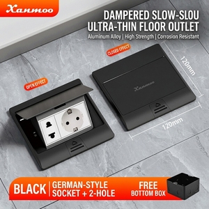 <span class=keywords><strong>Prise</strong></span> de sol encastrée ultra-fine étanche à l'eau en alliage d'aluminium de type EU 120 avec amortissement - Product Image 6