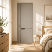 Porte intérieure insonorisée avec surface en mélamine résistante à l'humidité pour la modernisation des maisons résidentielles