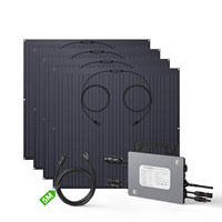 Système photovoltaïque connecté au réseau SHENHAUR 3000W |   4 trackers MPPT, micro-onduleur empilable, 2 panneaux solaires monocristallins flexibles de 240W