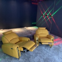 Luxuriöses Modernes Echtleder-Elektrisches Relaxsofa mit Massagefunktion für Zuhause & Hotel zur Nutzung im Heimkino