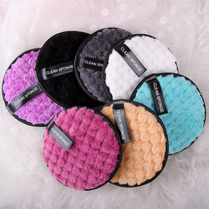 Nouvelles fonctions 3 pièces <span class=keywords><strong>lingettes</strong></span> de maquillage lavables et réutilisables avec sac à linge Logo personnalisé tampons démaquillants en microfibre - Product Image 1