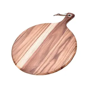 Single-Handle round Turning Peel Set Wooden Bamboo Pizza Paddle Peel for Perfect Pizzas