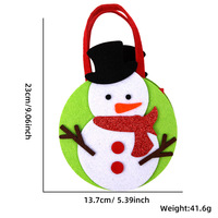 Pabrik Tas Hadiah Natal Modern dari Kain Felt Grosir 50pcs Tas Dekorasi Liburan 23.5x14.5CM Kerajinan Tangan