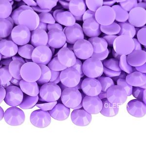 Oleeya 도매 큰 벌크 <span class=keywords><strong>3mm</strong></span> 4mm 5mm 수지 불투명 젤리 플랫 백 라인 석 손톱 용 핫픽스 모조 다이아몬드 - Product Image 5