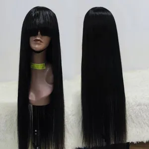 Машинные парики с челкой 100% человеческих волос