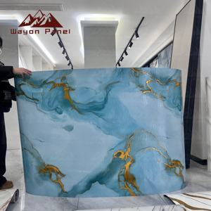 Rouleau mural en mousse Wayon effet marbre lisse, <span class=keywords><strong>autocollant</strong></span> 3D imitation pierre, papier peint adhésif à peler et coller pour hôtel - Product Image 5