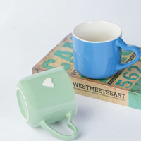 Mug en céramique créatif et mignon en forme de cœur, tasse à eau pour couple, tasse à café, tasse à lait pour le petit-déjeuner, souvenir, cadeau en stock
