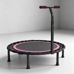 <span class=keywords><strong>Mini</strong></span> Trampolín Plegable con Barra Ajustable, Banda Elástica Silenciosa, Rebounder para Ejercicio en Interiores, Pérdida <span class=keywords><strong>de</strong></span> Peso - Product Image 6