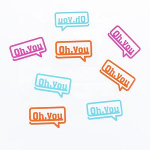 Pince à lettres <span class=keywords><strong>Oh</strong></span> you en métal coloré, 50 pièces, cadeaux de Promotion personnalisés, clips marque-page en métal - Product Image 1
