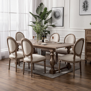 <span class=keywords><strong>Chaise</strong></span> de salle à manger vintage française en <span class=keywords><strong>bois</strong></span> massif américain, style <span class=keywords><strong>antique</strong></span> romain, pour la maison, la salle à manger, la villa, le studio ou les mariages - Product Image 2