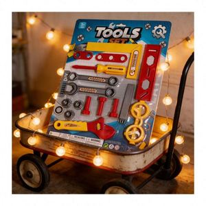 Ensemble d'outils de construction éducatifs, établi en bois, boîte à outils, jouet d'ingénieur, perceuse, jeu d'imitation, apprentissage des compétences motrices, jouet d'activité - Product Image 6