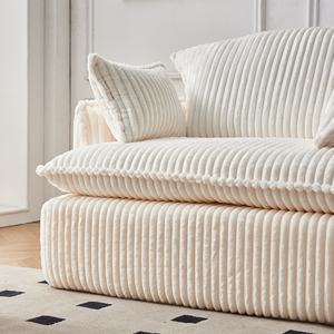 <b>Modern</b> Modular Upholstered Square <b>Sofa</b> Ottoman Durable Fabric One Seat Sponge Cushion Back Armless Bedroom Apartment Living - Product Image 4