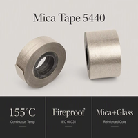 Cinta de Mica Flogopita Personalizada 5440-1 con Revestimiento de Tela de Vidrio y Silicona, Ignífuga, 950C, 15KV, 150N/10mm, Clase F, Aislamiento 155C