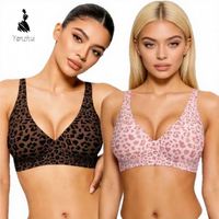 Soutien-gorge sans armatures à fermeture latérale pour femme, style léopard, best-seller transfrontalier, directement du fabricant, coupe 3/4, style Pure Desire sexy