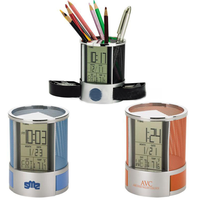 Cadeau d'affaires promotionnel porte-stylo organisateur Table calendrier réveil température