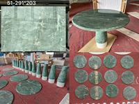 Tables en quartz vert émeraude de qualité supérieure GOLDTOP pour les salons d'hôtels, les espaces de vie et les salons de villas de villégiature