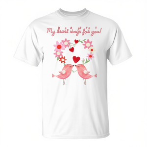 Camiseta Premium con Corazones Cantantes para el Día de San Valentín, para Celebraciones Románticas - Product Image 2