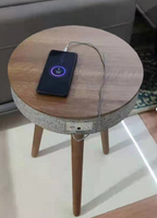 Table basse intelligente avec haut-parleur bluetooth à chargement sans fil