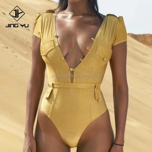 Designer Swimwear Beachwear 2024 Waterproof Fabric Design Swimwear Sexy One Piece Swimsuit - Product Image 5