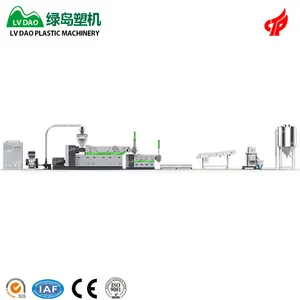 Mesin pelletisasi plastik Tiongkok, mesin daur ulang plastik Mini, Film limbah PP PE Model kecil, mesin pelletisasi plastik murah