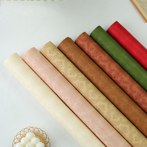 Papel de embalaje vintage para ramos, papel de algodón y madera, papel de embalaje de flores con relieve sensible a la presión de alta gama - Product Image 2