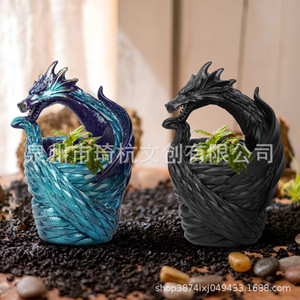 Jarrón de Resina con Forma de Dragón, Maceta para Suculentas, Decoración de Mesa Estilo Bohemio, Artesanía Hecha a Mano, Regalo - Product Image 4
