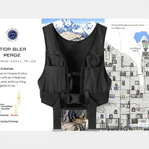 Chaleco informal impermeable a prueba de viento de verano para hombre, chaqueta deportiva 2 en 1 de secado rápido, diseño plegable de entrenamiento al aire libre con múltiples bolsillos - Product Image 3