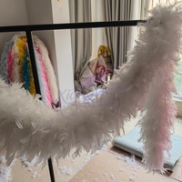Boa en plumes de dinde teintes épaisses de 120g, blanc, pour spectacle, danse, déguisement de burlesque, décoration
