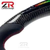 Volant en fibre de carbone LED pour Infiniti G37, style sport, cuir perforé, volant personnalisé pour G20 G25 G35 EX35 EX37