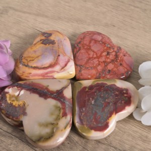 Piedra de Jaspe Mookaite Natural Pulida Ecológica al por Mayor, Tallada en Forma de Corazón, para Regalo de Feng Shui - Product Image 2