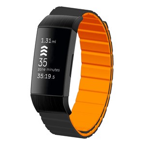 Boucle de ceinture magnétique en silicone solide autre bracelet en silicone accessoires intelligents pour poignet bracelets de montre pour <span class=keywords><strong>Fibit</strong></span> Charge 3 4 5 - Product Image 1
