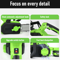 Mini tronçonneuse électrique rechargeable professionnelle de 12 "de qualité industrielle et bricolage tronçonneuse à batterie de 12 pouces pour le bois pris en charge par OEM