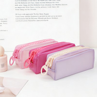 Trousse à crayons transparente en PVC pour la rentrée scolaire, grande capacité, design unique et esthétique, pochette à stylos transparente, transfrontalier