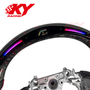 Volant personnalisé en fibre de carbone forgée avec LED RPM pour Infiniti Q50 Q50S QX50 Q50L Q60 Q60S - Product Image 2